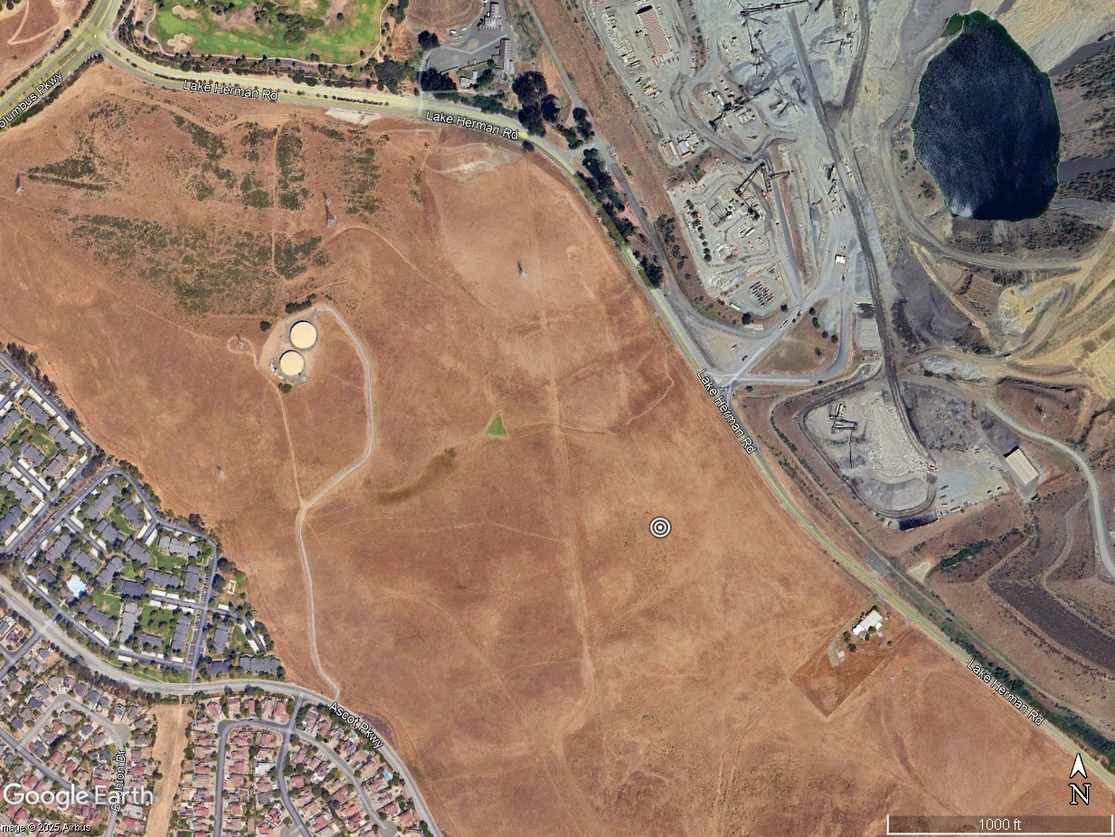 Decoded site context showing the regional endpoint area near the proposed location.